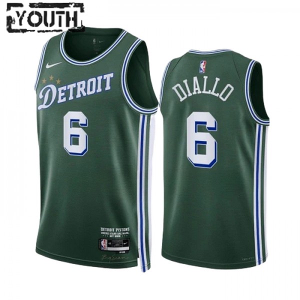 Detroit Pistons Trikot Hamidou Diallo 6 Nike 2022-23 City Edition Grün Swingman - Kinder Detroit Pistons Trikot Hamidou Diallo 6 Nike 2022-23 City Edition Grün Swingman - Kinder